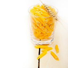 Image showing Italian pasta penne with wheat