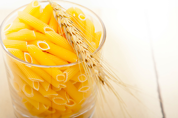 Image showing Italian pasta penne with wheat