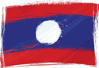 Image showing Grunge Laos flag