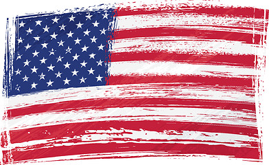 Image showing Grunge USA flag