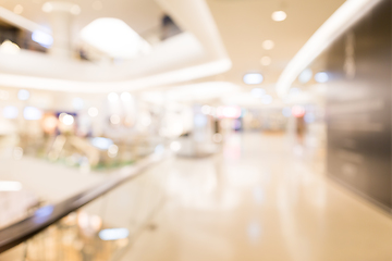 Image showing Department store interior background with bokeh