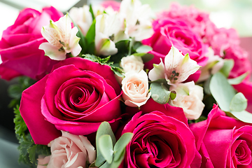 Image showing Red roses bouquet  