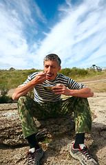 Image showing Outdoor eating