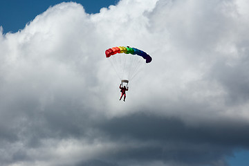 Image showing Parachutist with Russia flag.