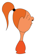 Image showing Ginger girl vector illlustration