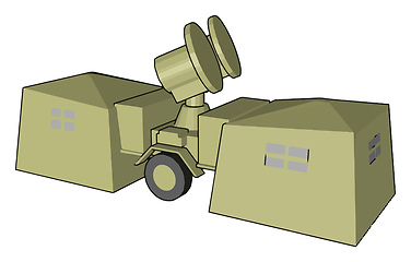 Image showing Radar Military vector or color illustration