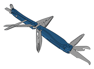 Image showing A multi- tool object vector or color illustration