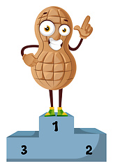 Image showing Peanut is the winner, illustration, vector on white background.