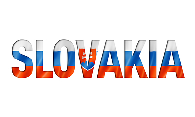 Image showing slovakian flag text font