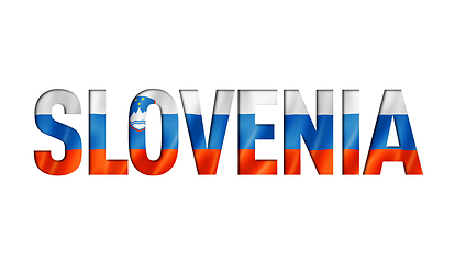 Image showing slovenian flag text font