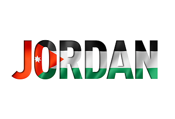 Image showing jordanian flag text font