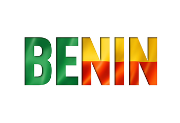 Image showing benin flag text font