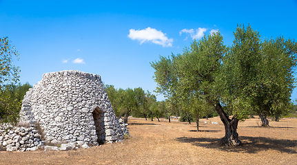 Image showing Puglia Region, Italy. Traditional warehouse made of stone