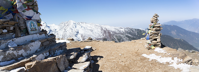 Image showing Buddha on mountain summit Nepal