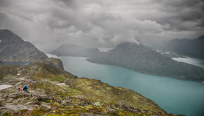 Image showing Mountain hiking in Norway