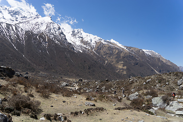 Image showing Langtand valley trekking mountain in Nepal 