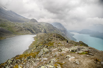 Image showing Mountain hiking in Norway