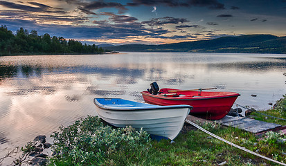 Image showing Romantic lake landscape in europe