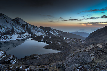 Image showing Gosaikunda lakes in Nepal trekking tourism