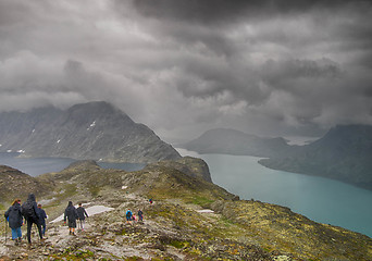 Image showing Mountain hiking in Norway