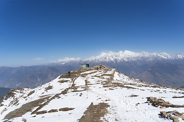 Image showing Snow mountains peak in Nepal Himalaya 