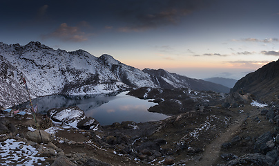 Image showing Gosaikunda lakes in Nepal trekking tourism