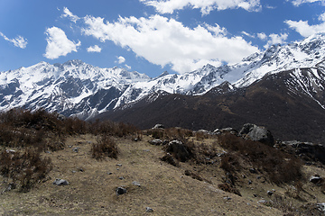 Image showing Langtand valley trekking mountain in Nepal 