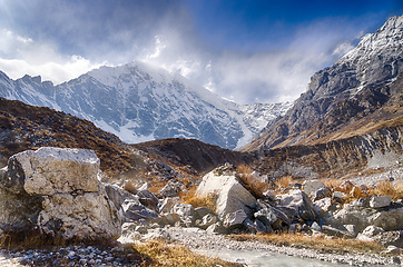 Image showing Scenic view of Himalaya mountain in Nepal