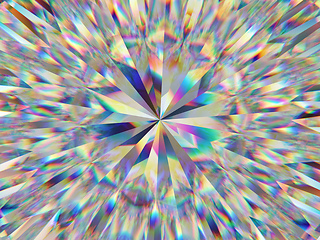 Image showing diamond structure extreme closeup and kaleidoscope