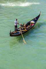 Image showing Gondola on Canal Grande in Venice