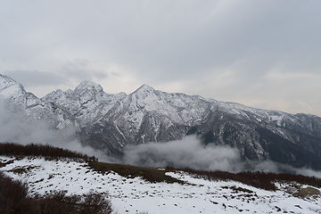 Image showing Snow mountains peak in Nepal Himalaya 