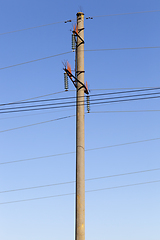 Image showing Electrical concrete pole