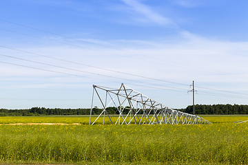 Image showing installation electric pole