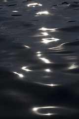 Image showing black water glare lake