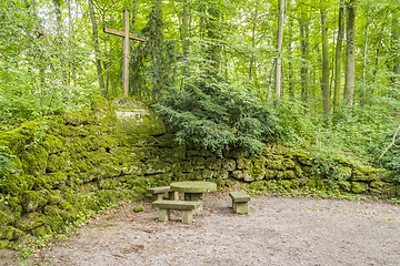 Image showing historic overgrown memorial in Kupferzell