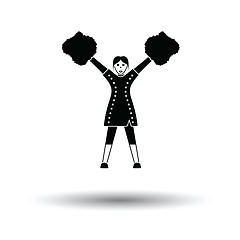 Image showing American football cheerleader girl icon