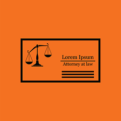 Image showing Lawyer business card icon