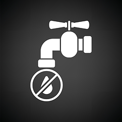 Image showing Water faucet with dropping water icon