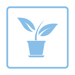 Image showing Plant in flower pot icon