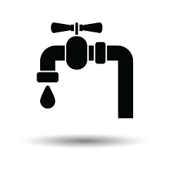 Image showing Icon of  pipe with valve