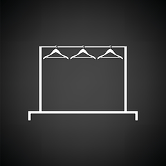 Image showing Clothing rail with hangers icon