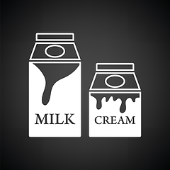 Image showing Milk and cream container icon