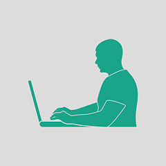Image showing Writer at the work icon
