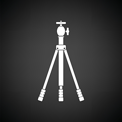 Image showing Icon of photo tripod