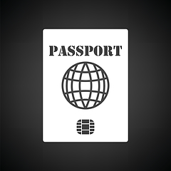 Image showing Passport with chip icon