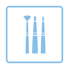 Image showing Paint brushes set icon