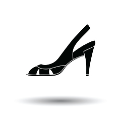 Image showing Woman heeled sandal icon