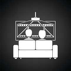 Image showing Cinema sofa icon