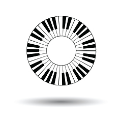 Image showing Piano circle keyboard icon