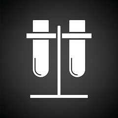 Image showing Lab flasks attached to stand icon